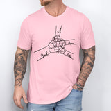 Papa Hands Shirt, Personalized Dad Shirt