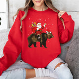 Bear & Santa Shirt, Merry Holiday Shirt
