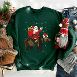 Bear & Santa Shirt, Merry Holiday Shirt