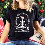 Dead Inside But It's Christmas Shirt, Skeleton Christmas Sweatshirt