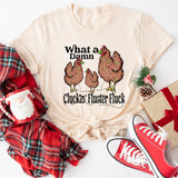 What A Damn Cluckin Fluster Fluck Christmas Lights Shirt
