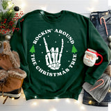Rocking Around The Christmas Tree Shirt, Xmas Skeleton Shirt