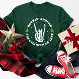 Rocking Around The Christmas Tree Shirt, Xmas Skeleton Shirt