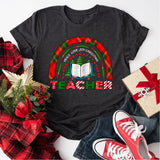 Peace Love Joy Christmas Teacher Shirt, Xmas School Tee