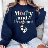 Merry and Pregnant T-Shirt, Pregnant Christmas Shirt