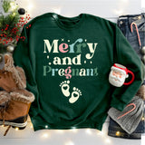 Merry and Pregnant T-Shirt, Pregnant Christmas Shirt