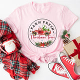Farm Fresh Christmas Tree Shirt, Xmas Farmer Tee