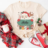 Personalized Santa Claus Christmas Shirt, Custom Christmas Family T-Shirts