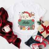 Personalized Santa Claus Christmas Shirt, Custom Christmas Family T-Shirts