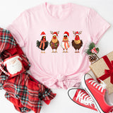 Christmas Chickens Sweatshirt, Christmas Farm Animals Shirts