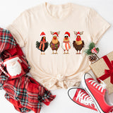 Christmas Chickens Sweatshirt, Christmas Farm Animals Shirts