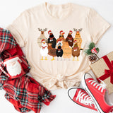 Christmas Farm Animals Shirts, Christmas Chickens Sweatshirt