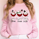 Snowman Drink Drank Drunk Shirt, Merry Christmas Funny Shirt