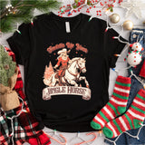 Western Christmas Shirt, Saddle Up Your Jingle Horse T-Shirt