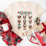 Physical Therapy Cute Deer Sweatshirt, Santa Deer T-Shirt, PT Physical Therapy Gift Therapist Month T-Shirt