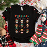 Physical Therapy Cute Deer Sweatshirt, Santa Deer T-Shirt, PT Physical Therapy Gift Therapist Month T-Shirt