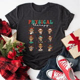 Physical Therapy Cute Deer Sweatshirt, Santa Deer T-Shirt, PT Physical Therapy Gift Therapist Month T-Shirt