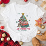 All Booked For Christmas Shirt, Bookworm Christmas Shirt, Christmas Book Lover Shirt