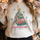 All Booked For Christmas Shirt, Bookworm Christmas Shirt, Christmas Book Lover Shirt