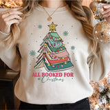 All Booked For Christmas Shirt, Bookworm Christmas Shirt, Christmas Book Lover Shirt