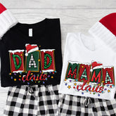 Family Claus Shirt, Family Xmas Shirt, Family Christmas T-Shirt, Mama dada claus shirts