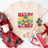 Merry Teacher Shirt, X-mas Teacher T-Shirt, Very Merry Teacher Shirt