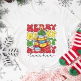 Merry Teacher Shirt, X-mas Teacher T-Shirt, Very Merry Teacher Shirt