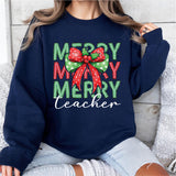 Merry Teacher Shirt, Christmas Teacher Shirt, Xmas School Shirt