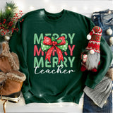 Merry Teacher Shirt, Christmas Teacher Shirt, Xmas School Shirt