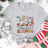 ICU When You're Sleeping Shirt, Christmas Nurse Shirt, ICU Nurse Shirt