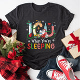 ICU When You're Sleeping Shirt, Christmas Nurse Shirt, ICU Nurse Shirt