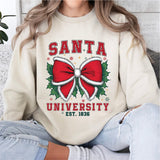 Santa University Sweatshirt, Retro Christmas Santa University T-Shirt