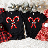 Candy Cane Design Matching Xmas Family Shirt, Xmas Family T-Shirt