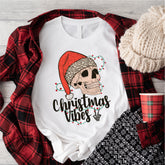 Skeleton Christmas Vibes Shirt, Xmas Rock Tee, Skull Christmas Shirt