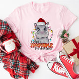 Want A Hippopotamus For Christmas Shirt, Hippo Christmas Lights Shirt