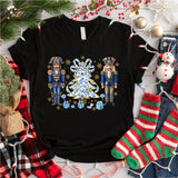 Christmas Blue Nutcracker Soldier Tee, Grand Millennial Nutcracker Shirt