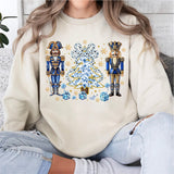 Christmas Blue Nutcracker Soldier Tee, Grand Millennial Nutcracker Shirt