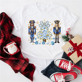 Christmas Blue Nutcracker Soldier Tee, Grand Millennial Nutcracker Shirt