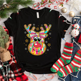 Reindeer Christmas Shirt, Pink Christmas Shirt, Christmas Lights Shirt