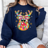 Reindeer Christmas Shirt, Pink Christmas Shirt, Christmas Lights Shirt