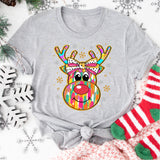 Reindeer Christmas Shirt, Pink Christmas Shirt, Christmas Lights Shirt