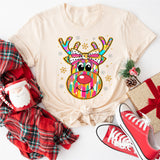 Reindeer Christmas Shirt, Pink Christmas Shirt, Christmas Lights Shirt