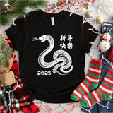 Year Of The Snake Happy Chinese 2025 New Year T-Shirt, Snake 2025 T-Shirt