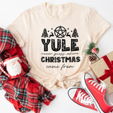 Merry Yule and Happy Solstice Christmas Sweatshirt, Winter Solstice Tee