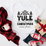 Merry Yule and Happy Solstice Christmas Sweatshirt, Winter Solstice Tee