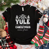 Merry Yule and Happy Solstice Christmas Sweatshirt, Winter Solstice Tee