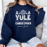 Merry Yule and Happy Solstice Christmas Sweatshirt, Winter Solstice Tee