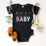 Baby Shirt, Baby Flowers Onesie, Baby Girl Bodysuit, My first birthday T Shirt, 1st Birthday onesie