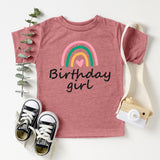 Rainbow Birthday Girl T-Shirt, Birthday Party Shirt, First Birthday Shirt, Birthday Baby Tee