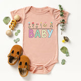 Baby Shirt, Baby Flowers Onesie, Baby Girl Bodysuit, My first birthday T Shirt, 1st Birthday onesie